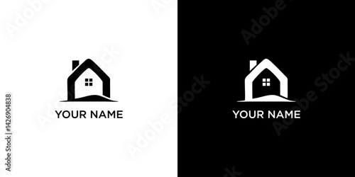 Minimalist House Icon for Real Estate and Architecture