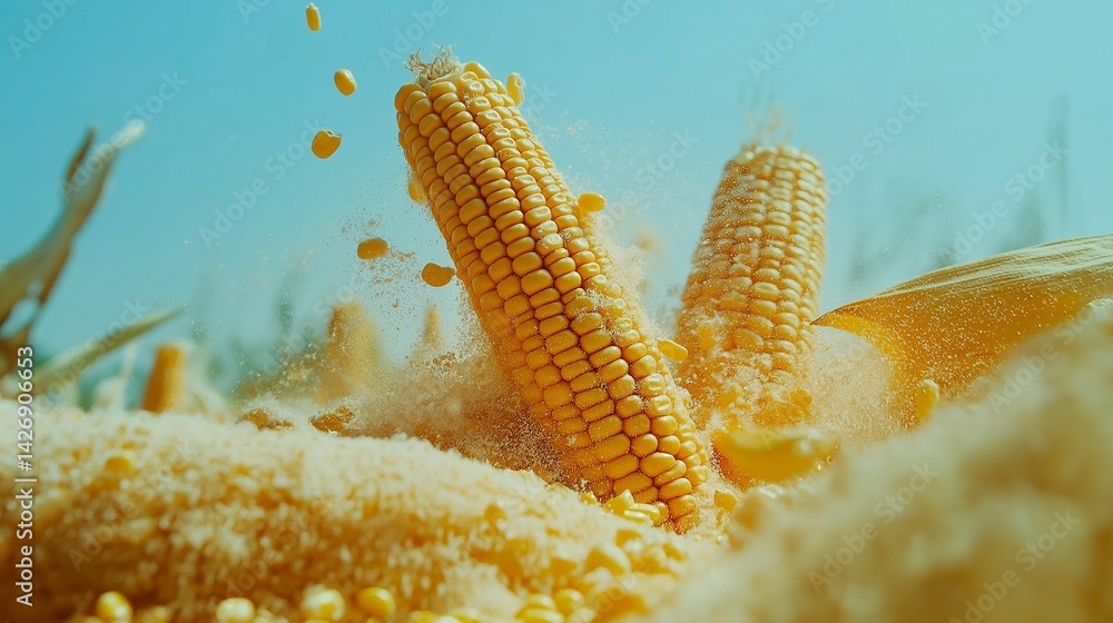 ripe corn in the garden