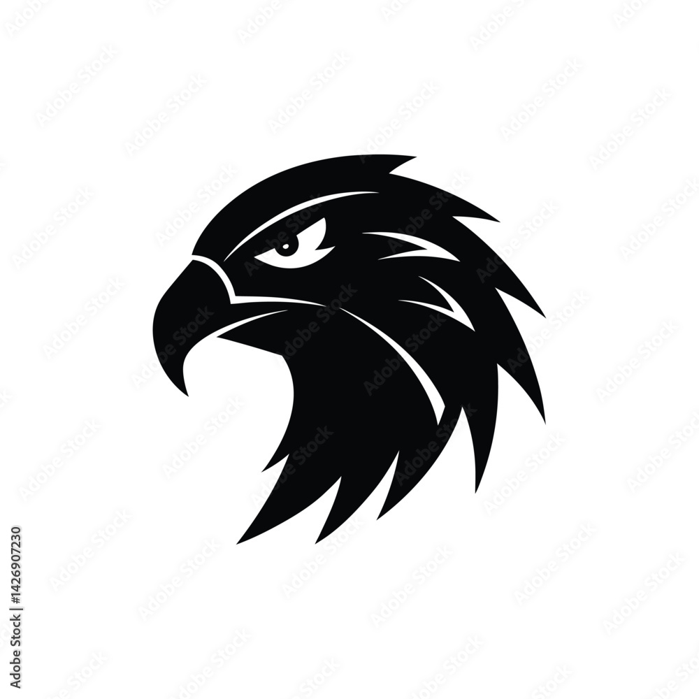 Fototapeta premium eagle head icon on white background