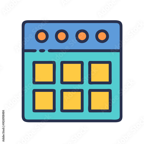 Colorful digital audio workstation icon for music creation