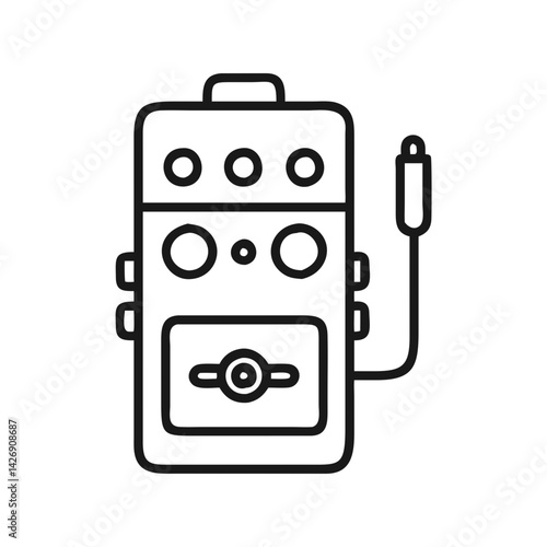 Isolated Outline Graphic of an Old Blood Glucose Meter