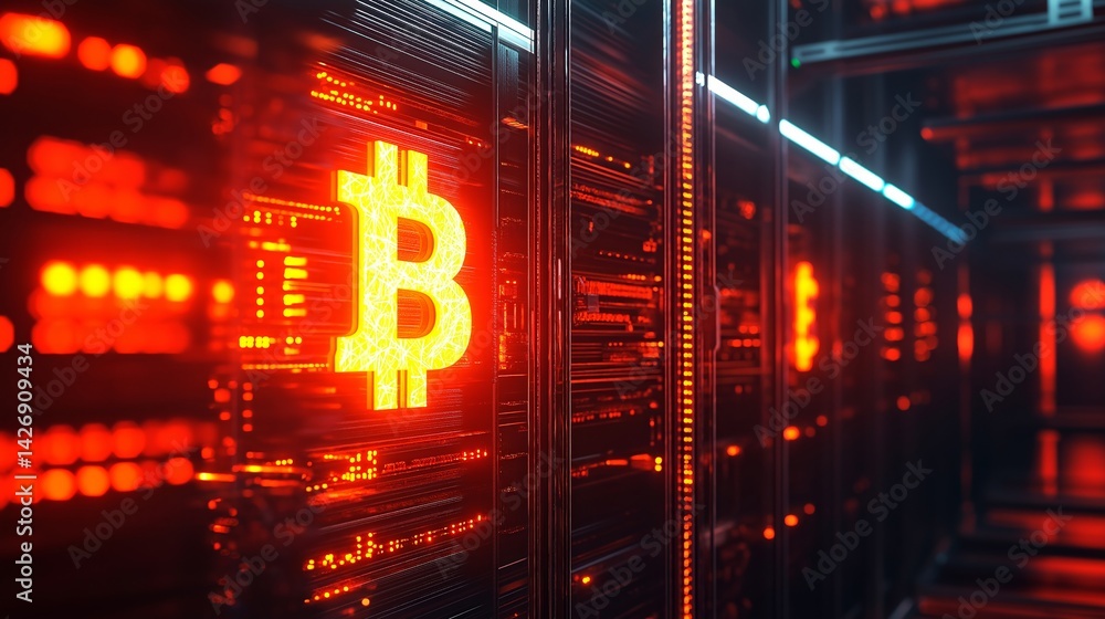 bitcoin and virtual technology background.