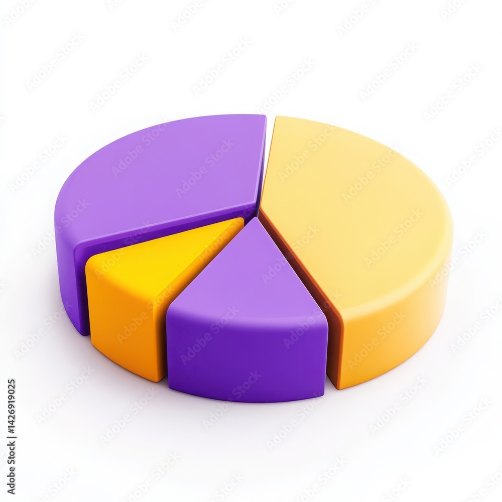 Colorful pie chart diagram isolated on white background Colorful pie chart diagram isolated on white background