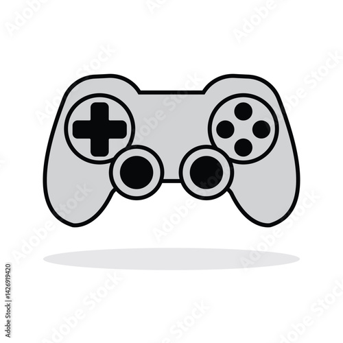 Video game controller, gamepad flat vector icon for gaming apps and websites