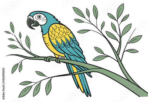 parrot on branch