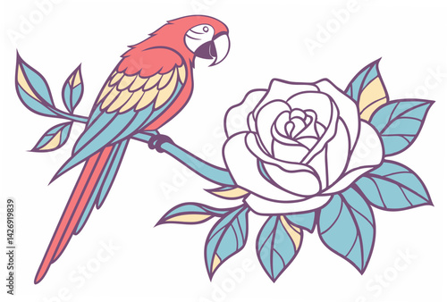 red and yellow macaw