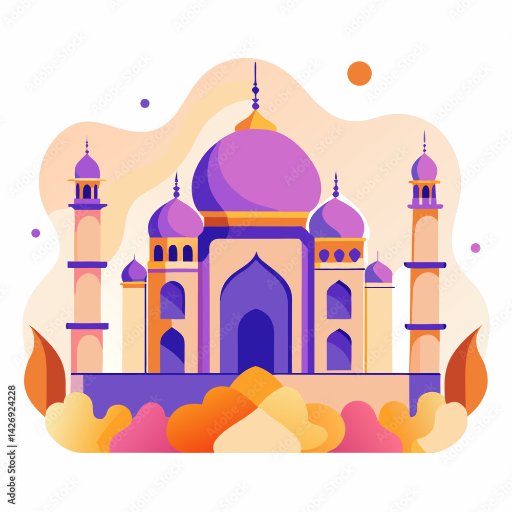 Fototapeta premium vector illustration of castle