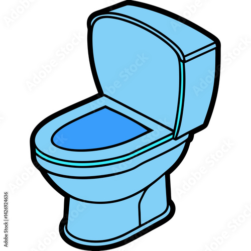 toilet bowl isolated on white background