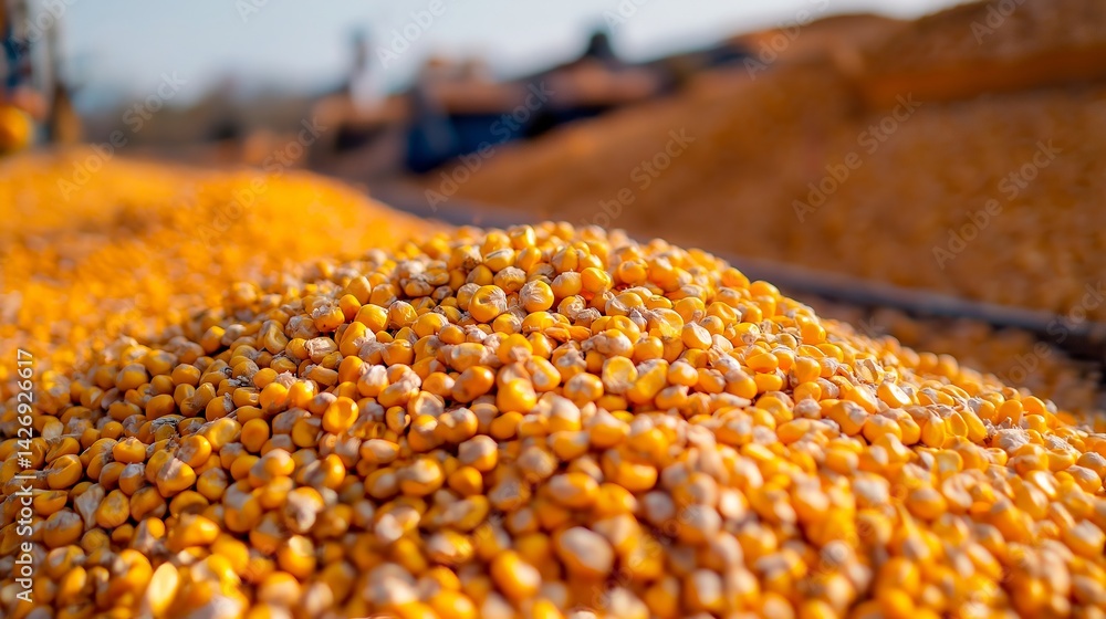 corn cob in the sun.