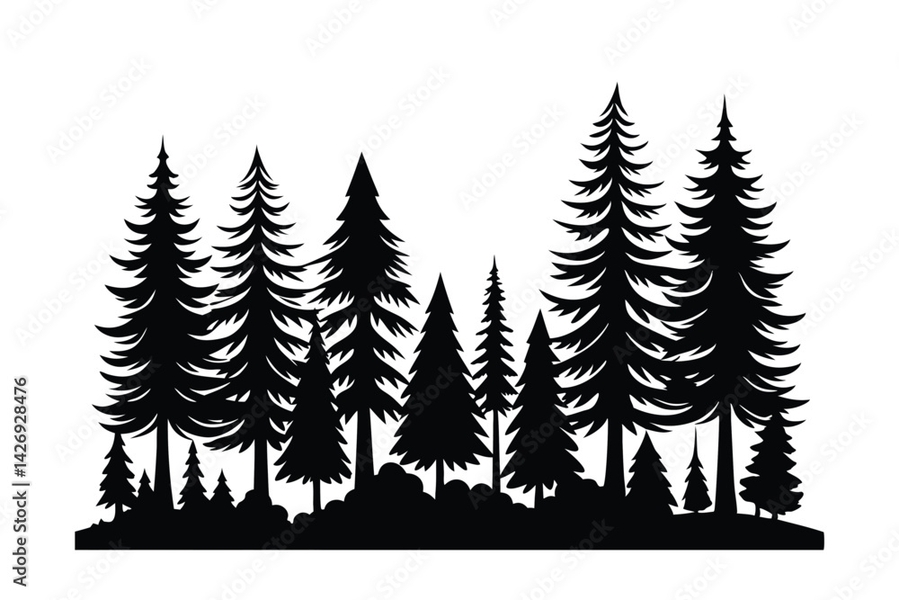 Obraz premium christmas trees vector