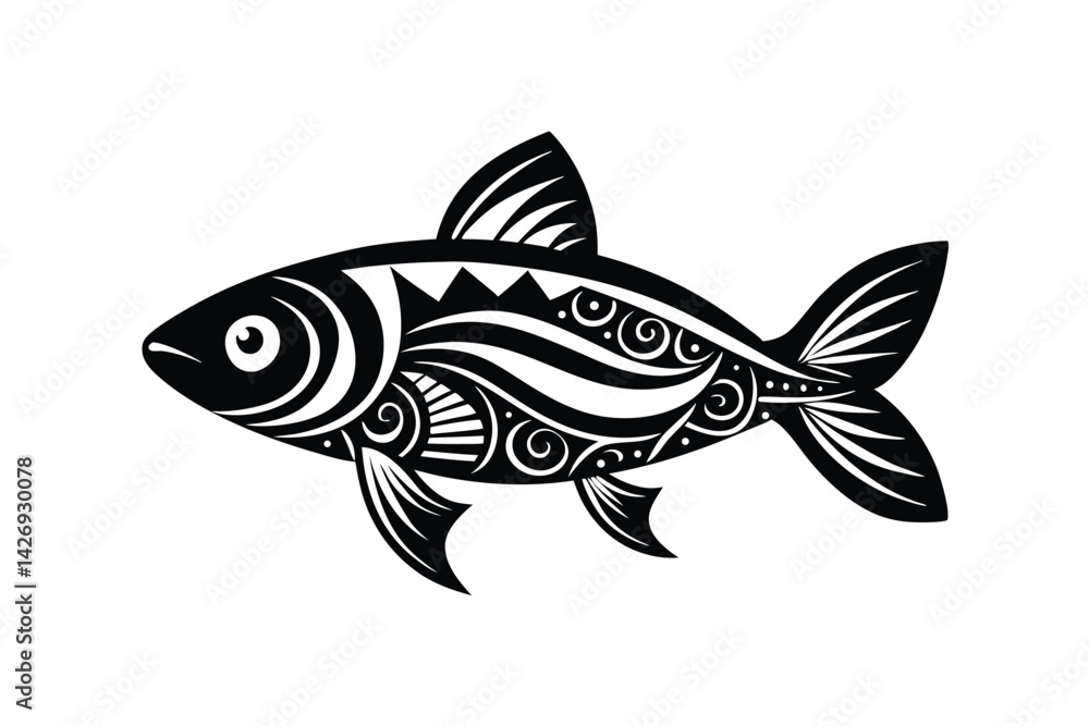 Fototapeta premium vector illustration of a fish