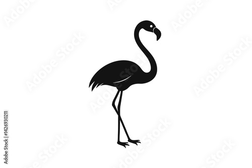 vector illustration of a flamingo