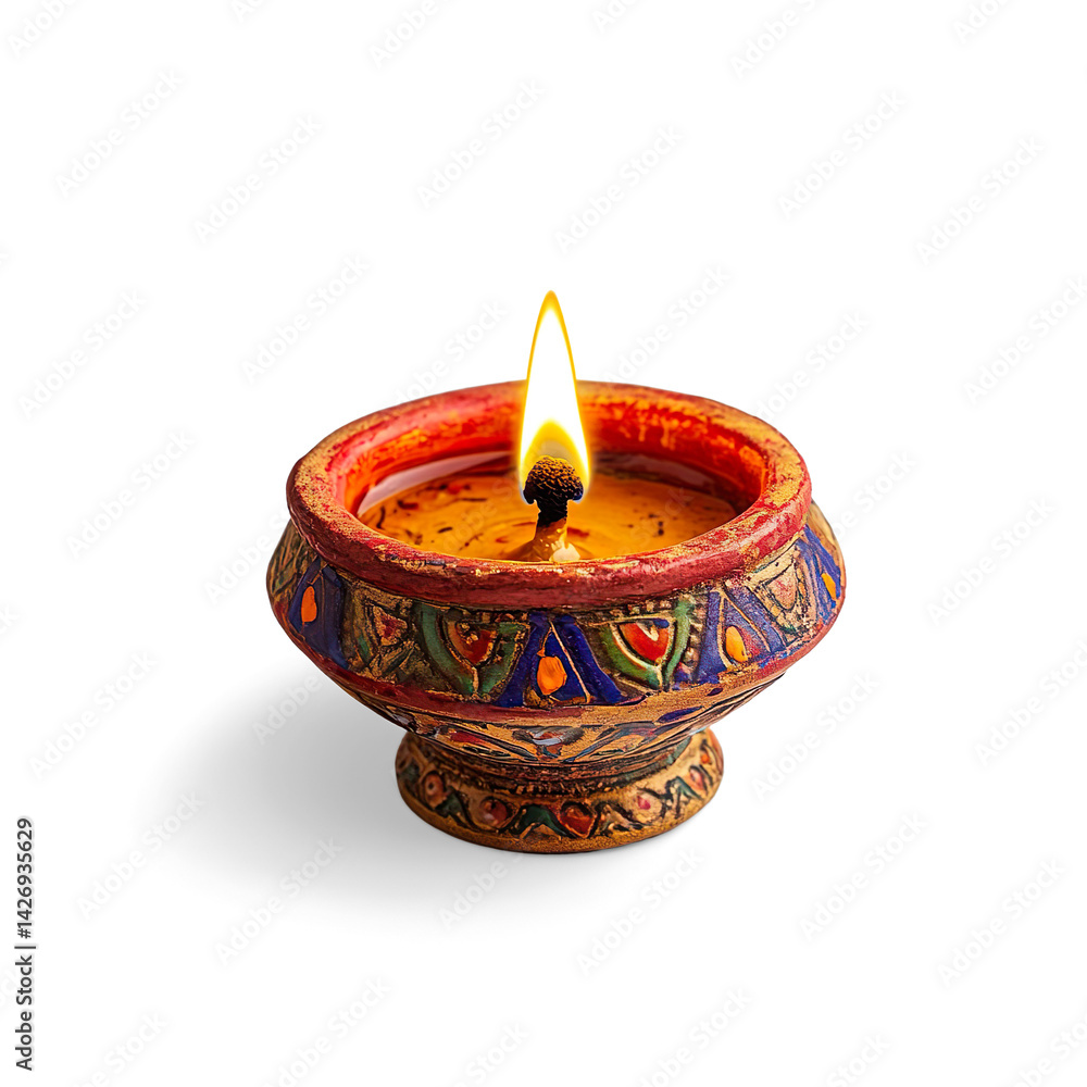 Colorful Clay Dina with Bright Flame on a Transparent Background Colorful Clay Dina with Bright Flame on a Transparent Background