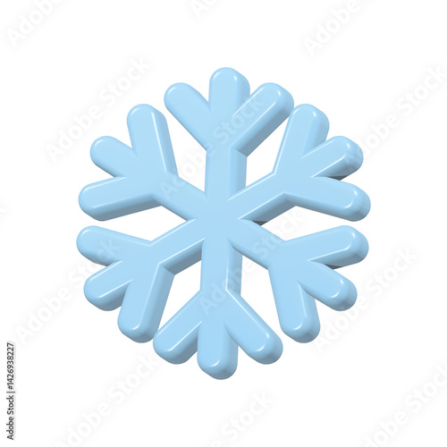 snowflake symbol 3d rendering