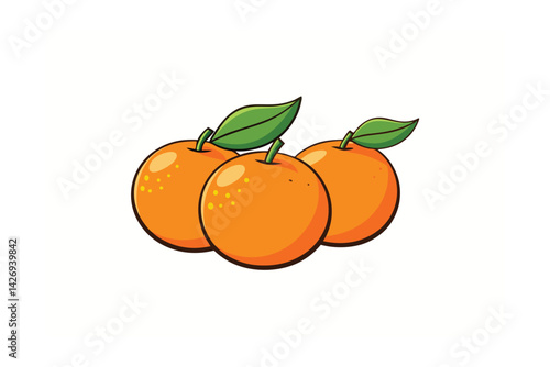 tangerines with leaves