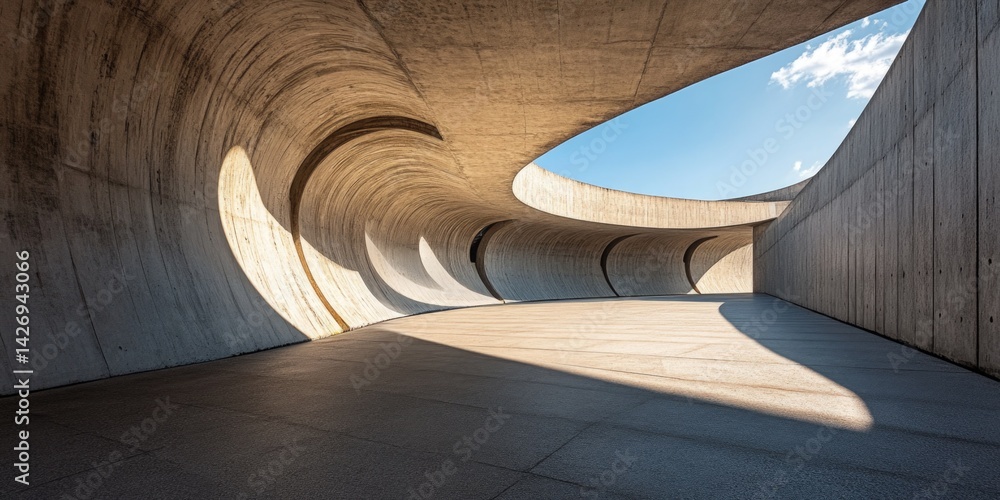 Obraz premium Curved Concrete Structure