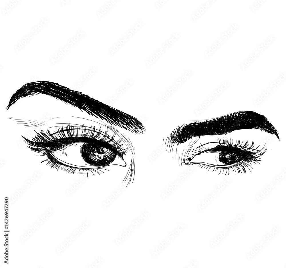 Fototapeta premium Sketchy Eyes