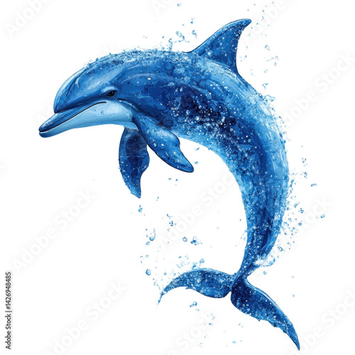 Aqua Dream isolated on transparent background.