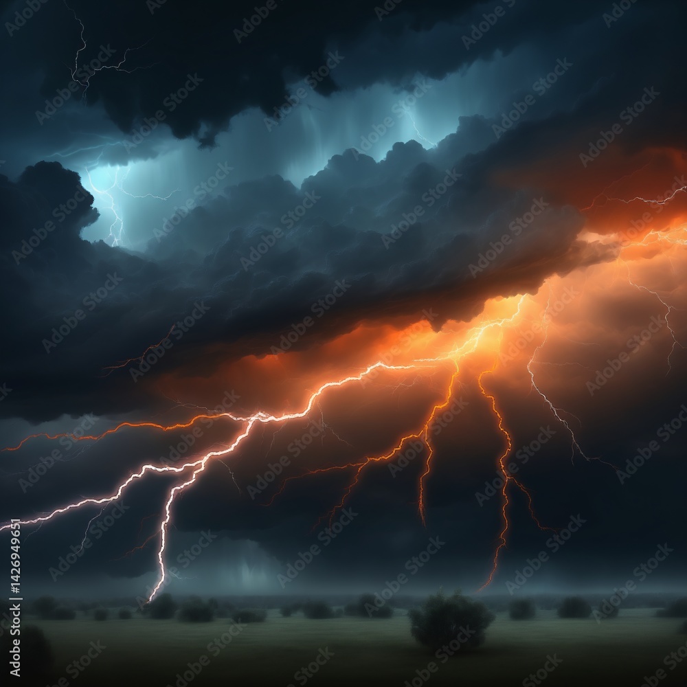 lightning in the night