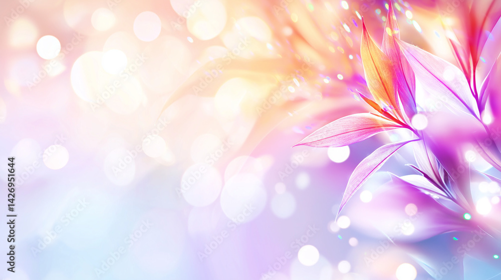 Vibrantly colored tulip flowers in the spring, on a pastel,
soft color, blurred background.