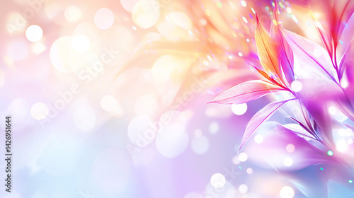 Obraz na płótnie Vibrantly colored tulip flowers in the spring, on a pastel,
soft color, blurred background. w salonie