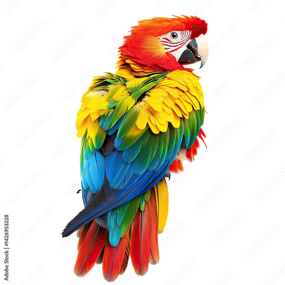 Obraz premium Vibrant parrot, colorful plumage