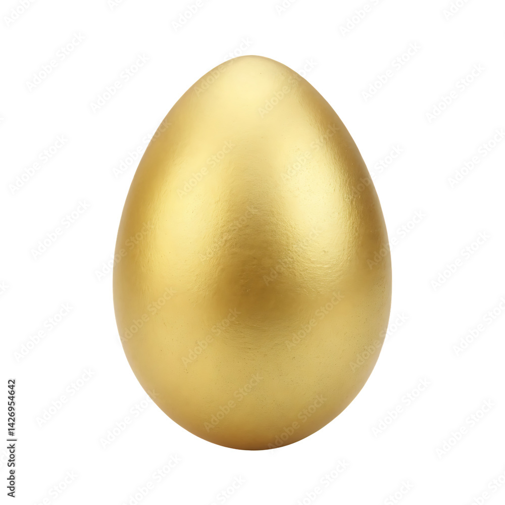 golden egg isolated on white background VPNG. GENERATIVE AI golden egg isolated on white background VPNG. GENERATIVE AI
