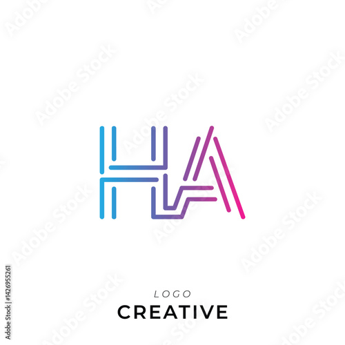 HA, HVA Creative Premium Vector latter logo design. Creative Logo. Vector Illustration logo. letters Logo. Creative Logo. Minimal feminine monogram and logo. Elegant leaves. Modern design	