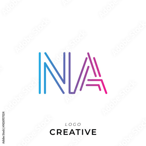 NA, NVA Creative Premium Vector latter logo design. Creative Logo. Vector Illustration logo. letters Logo. Creative Logo. Minimal feminine monogram and logo. Elegant leaves. Modern design	
