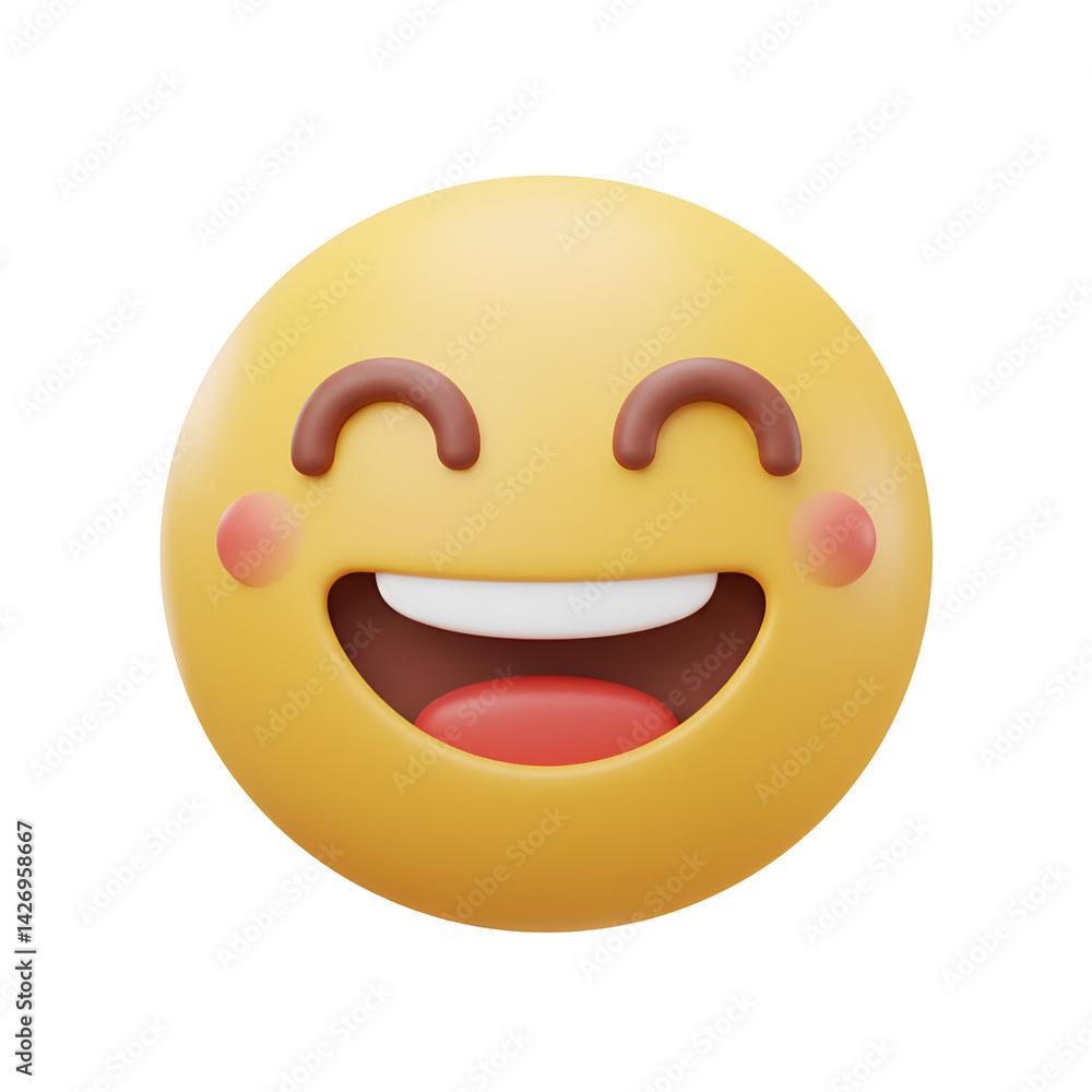 Fototapeta premium Open Mouth With Curved Eyes.