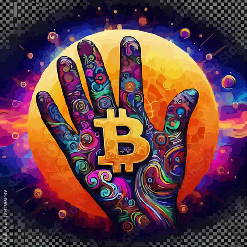 
modified biticoin image with visual details 64