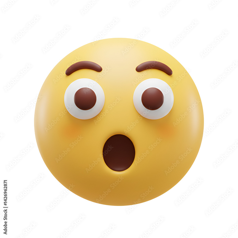 Open Circle Mouth With Wide Eyes. Open Circle Mouth With Wide Eyes.