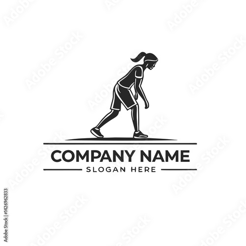 Female athlete in dynamic pose