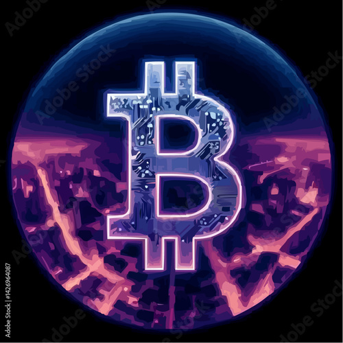 
modified biticoin image with visual details 20