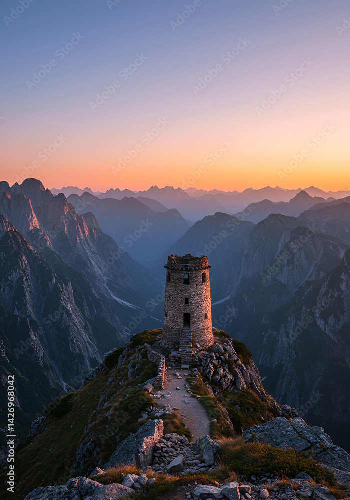Obraz premium castle in the mountains