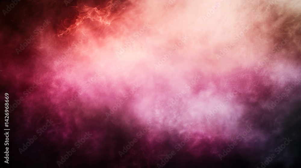 Fototapeta premium Soft gradient background with a transition from deep purple to light pink provides perfect copy space for various design applications in modern projects