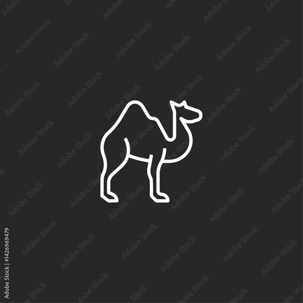 Fototapeta premium Camel icon flat vector design