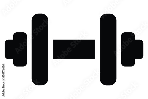 Dumbbell icon collection. Minimalist Dumbbell Fitness symbol vector illustration. 