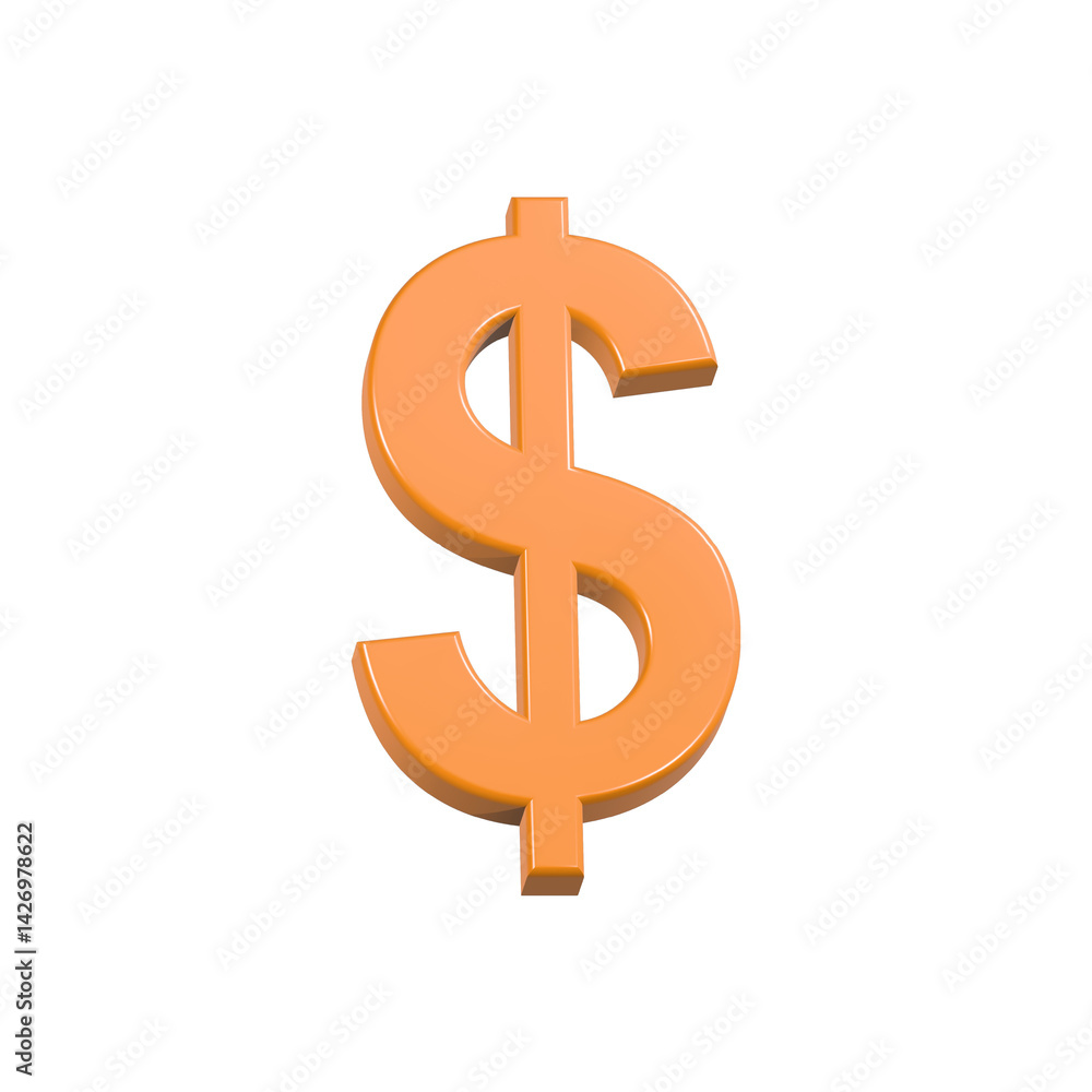 Fototapeta premium Shield dollar 3d realistic icon symbol