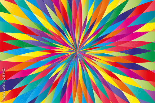 Color explosion design, multi-color panel