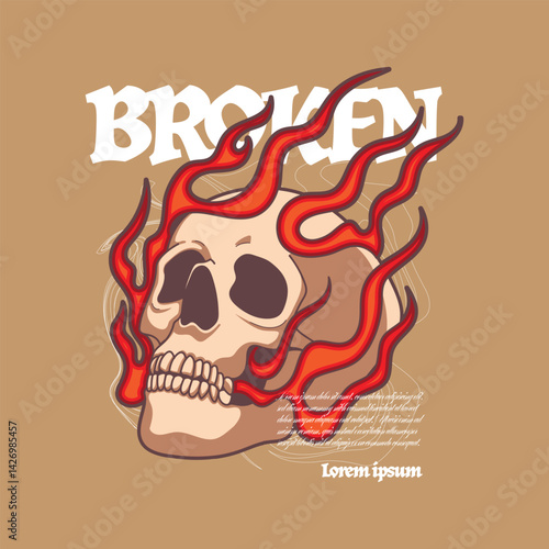 Grpahic Design Artwork Japanese Style
Skull Illustration 