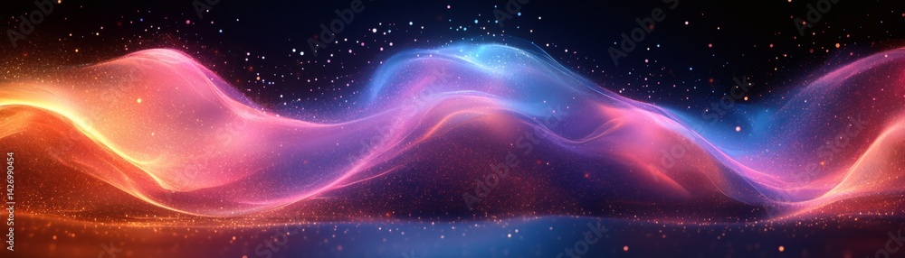 Fototapeta premium Mystical aurora borealis illuminating the night sky
