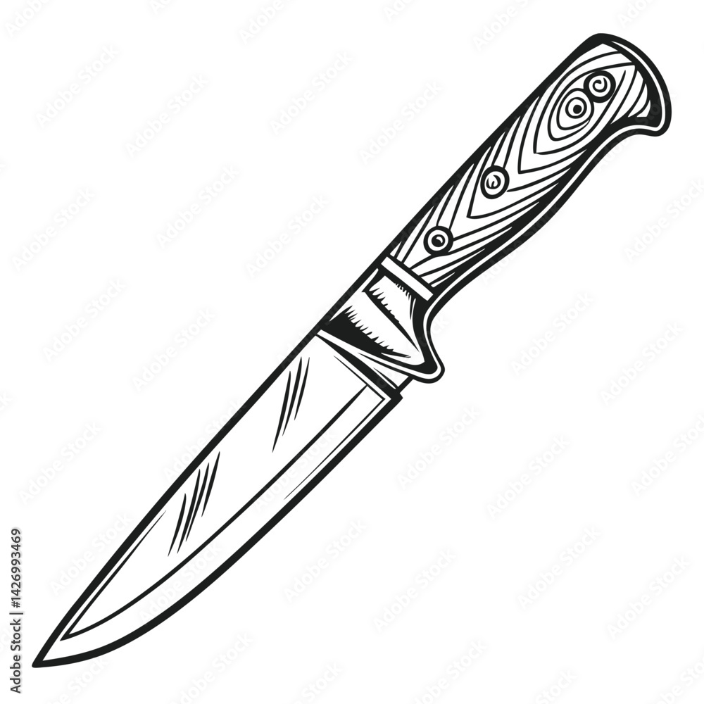 Dinner Knife Vector Flatware Kitchen Tool Dinner Knife Vector Flatware Kitchen Tool