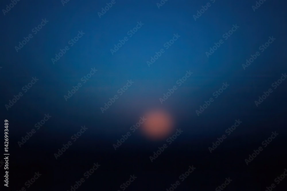 Twilight Serenity: Deep Blue Sky Fading to Black with Faint Glowing Light and Silhouettes Twilight Serenity: Deep Blue Sky Fading to Black with Faint Glowing Light and Silhouettes