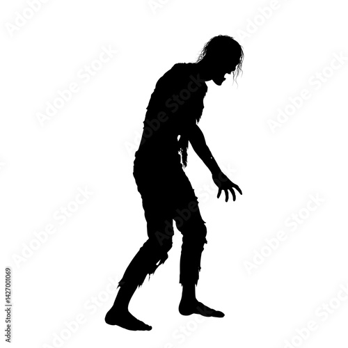zombie silhouette – vector illustration