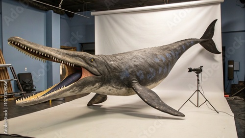 Basilosaurus on studio background

