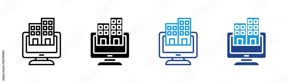 Virtual Office Icon Virtual Office Icon