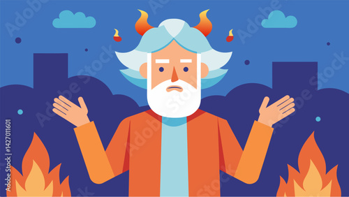 In a heated argument the Stoic individual keeps their composure and avoids reacting impulsively choosing to respond with reason and logic.. Vector illustration