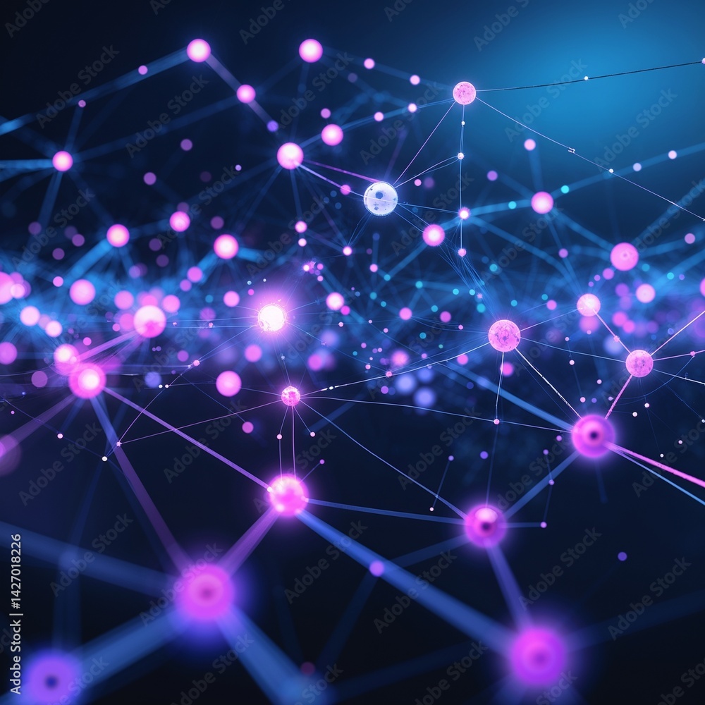 Abstract neural network-inspired background Abstract neural network-inspired background