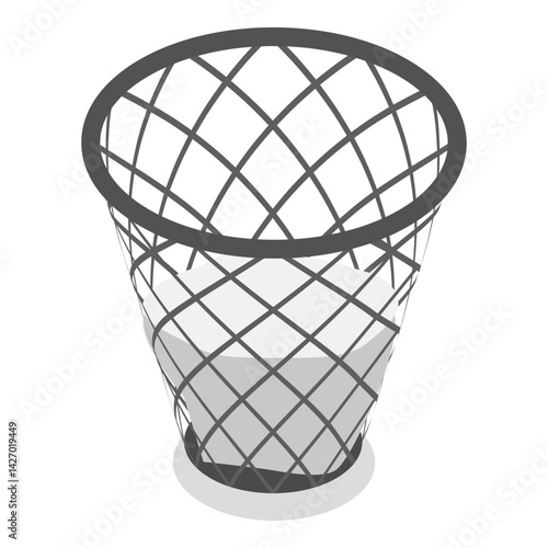 3D Isometric Flat Vector Set of Trash Bins, Garbage Containers. Item 4